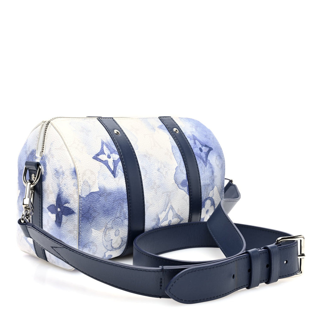 Monogram Watercolor City Keepall Blue