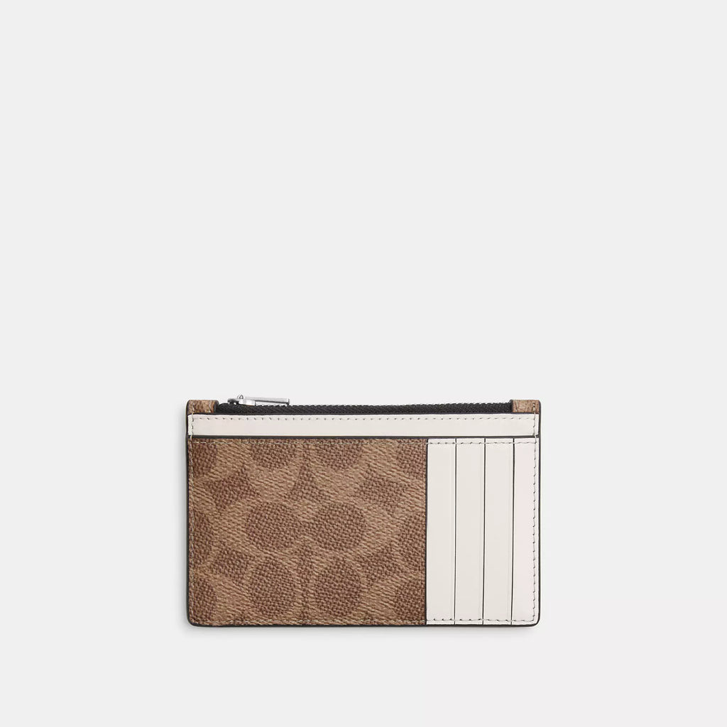 Coach Outlet Zip Card Case In Signature