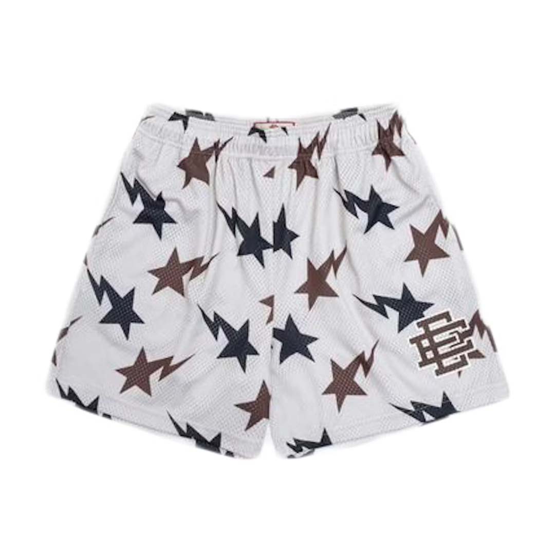 Eric Emanuel x Bape EE Short Cream Navy Brown