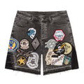 Godspeed Patchwork Denim Shorts V2 Grey