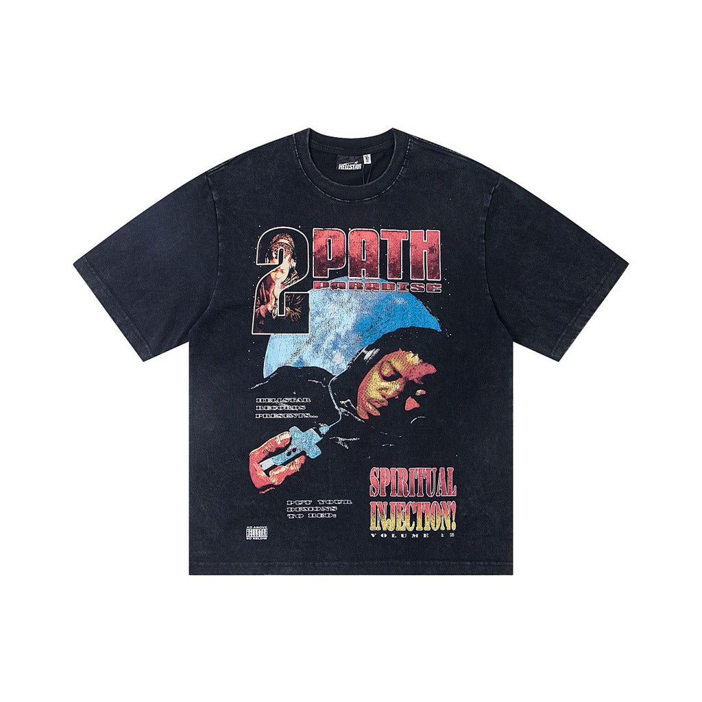 Hellstar Reversible Graphic T-Shirt (Washed Black)