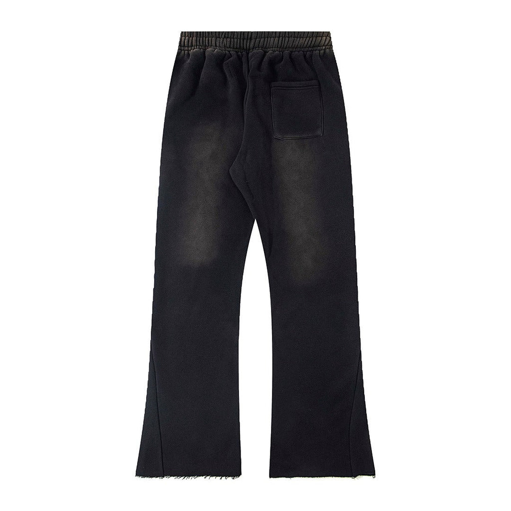 Hellstar Fleece Washed Graphic Sweatpants (Black)