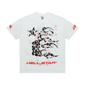 Hellstar Splatter Dragon Graphic Oversized T-Shirt - Washed Black