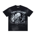 Hellstar Vintage Wash Skull Graphic Oversized T-Shirt - Dark Acid Black