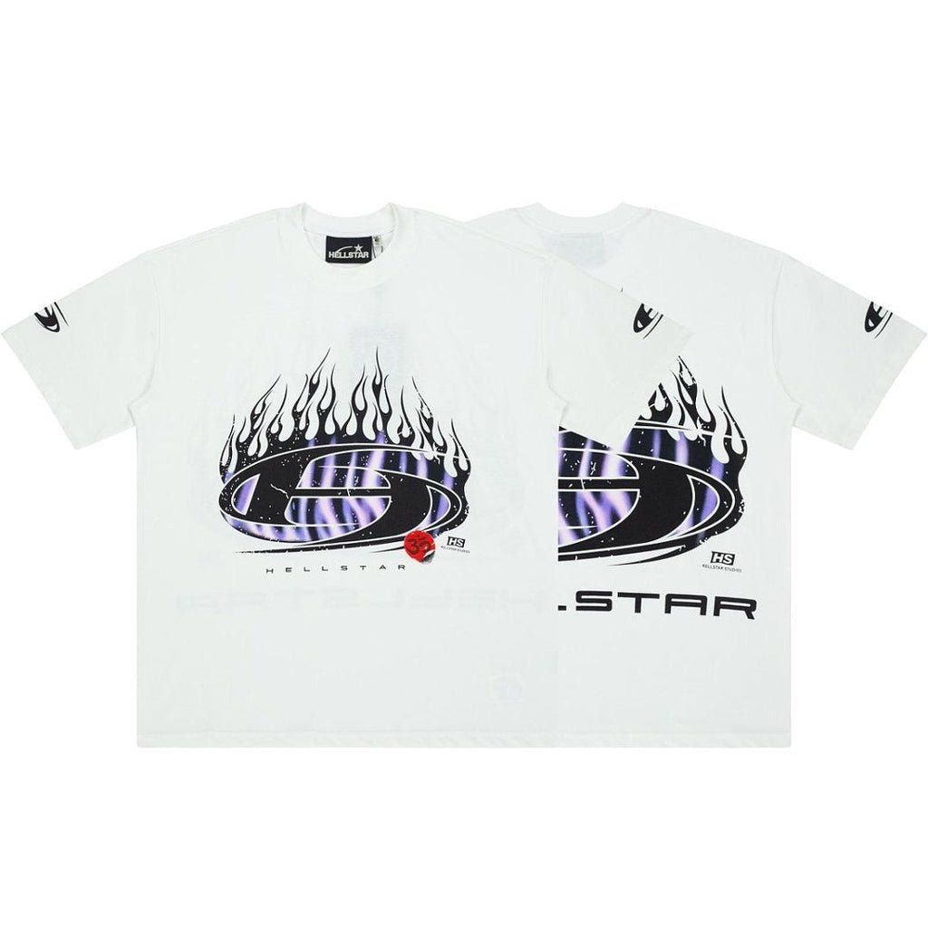 Hellstar Flame Graphic Oversized T-Shirt - Black
