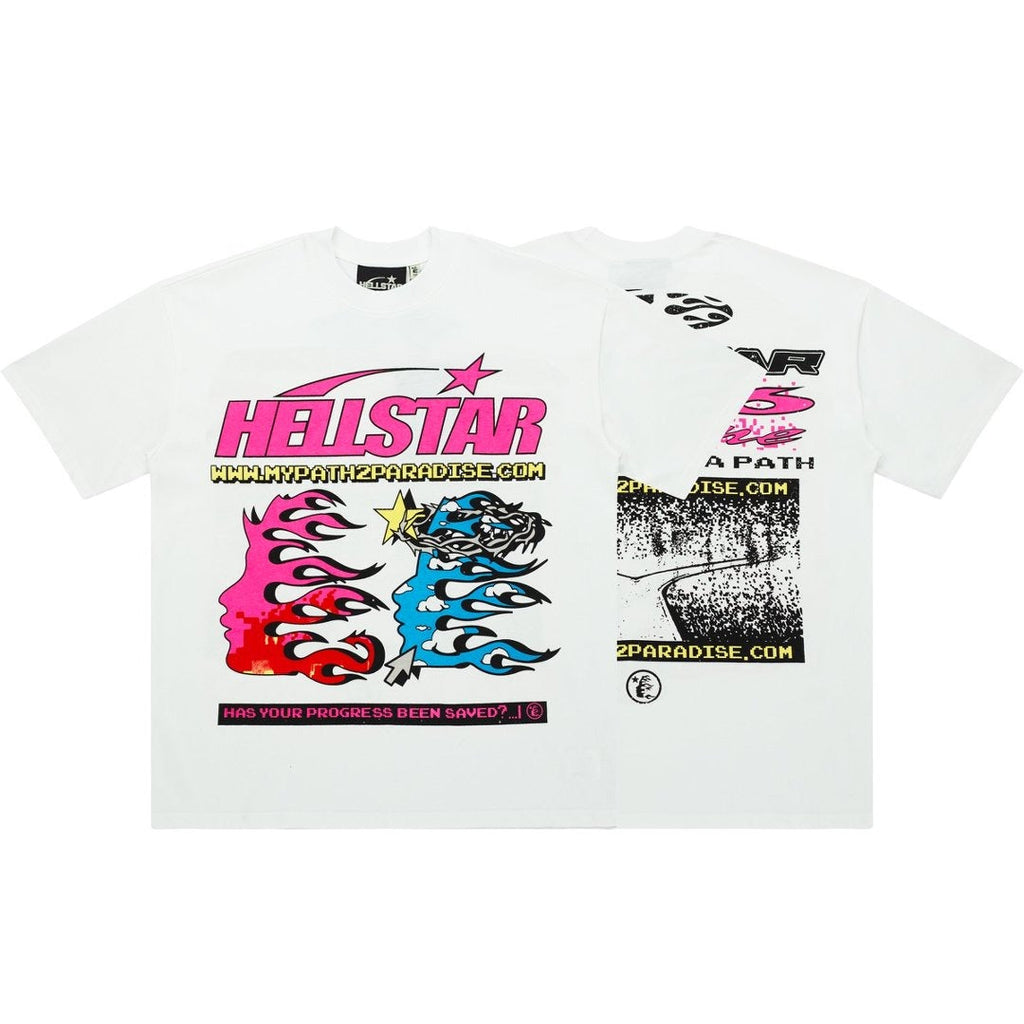 Hellstar Studios Half-Face Portrait Graphic Oversized T-Shirt
