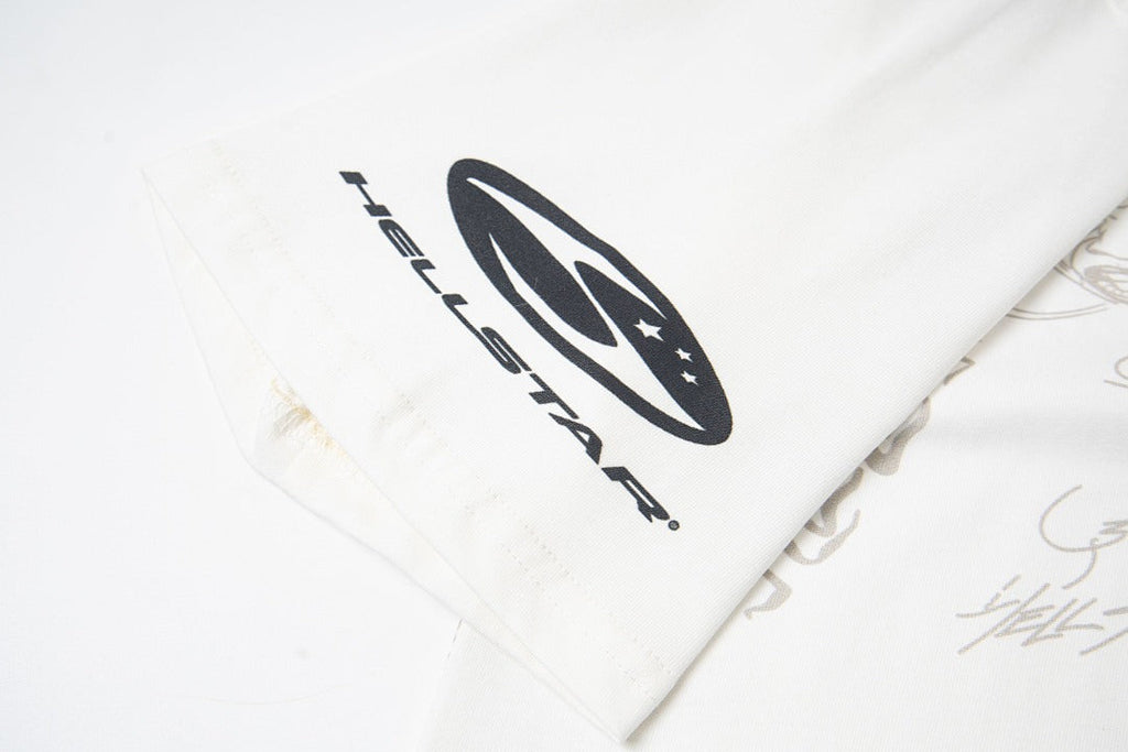 Hellstar Direct-to-Garment Graphic T-Shirt (White)