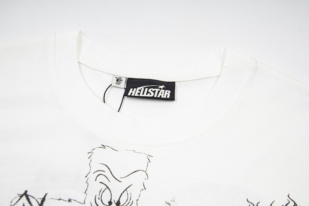 Hellstar High-Definition Graphic T-Shirt (White)