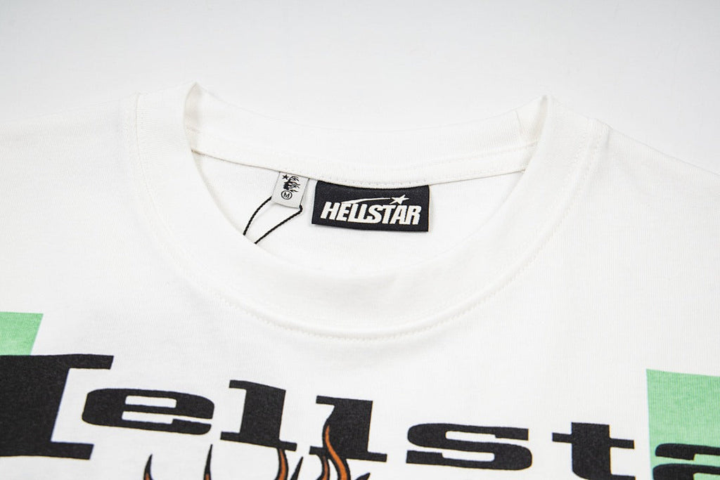 Hellstar Rhinestone & Graphic Short Sleeve T-Shirt (White)