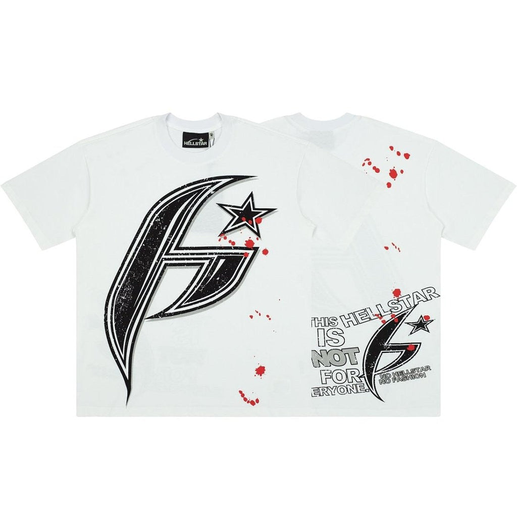 Hellstar Splatter Star Big H Graphic Oversized T-Shirt