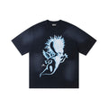 Hellstar Washed Black Graphic T-Shirt