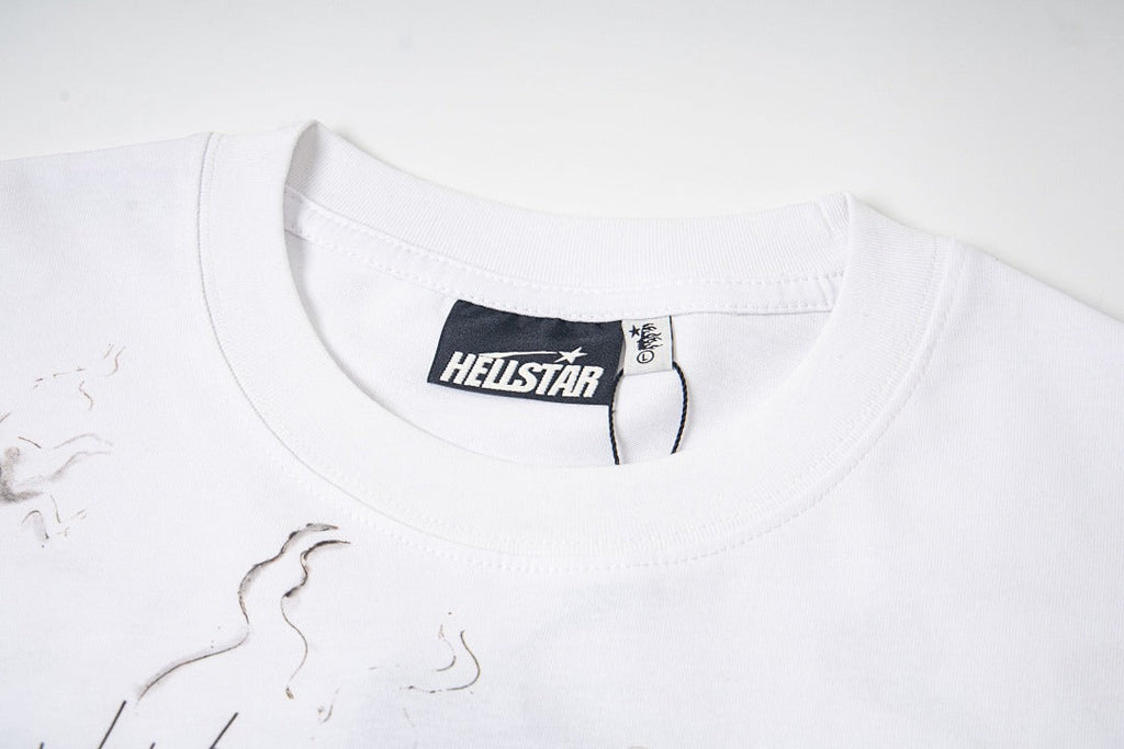 Hellstar Bearded Graphic Direct-to-Garment T-Shirt (White)