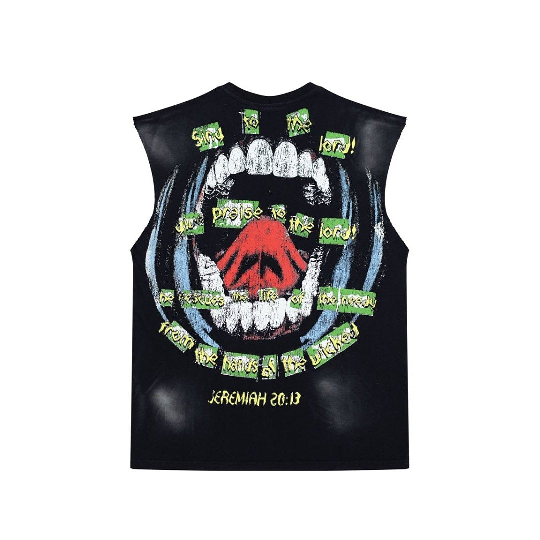 Hellstar Vintage Washed Praying Hands Graphic Tank Top