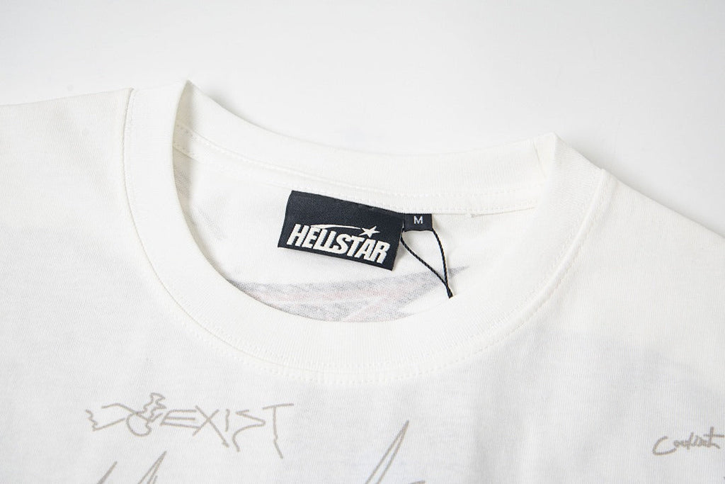 Hellstar Direct-to-Garment Graphic T-Shirt (White)