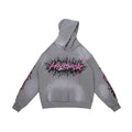 HELLSTAR Flame Paint Splatter Gradient Vintage Wash Hoodie