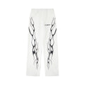 Hellstar Washed Fleece Graphic Sweatpants (White)