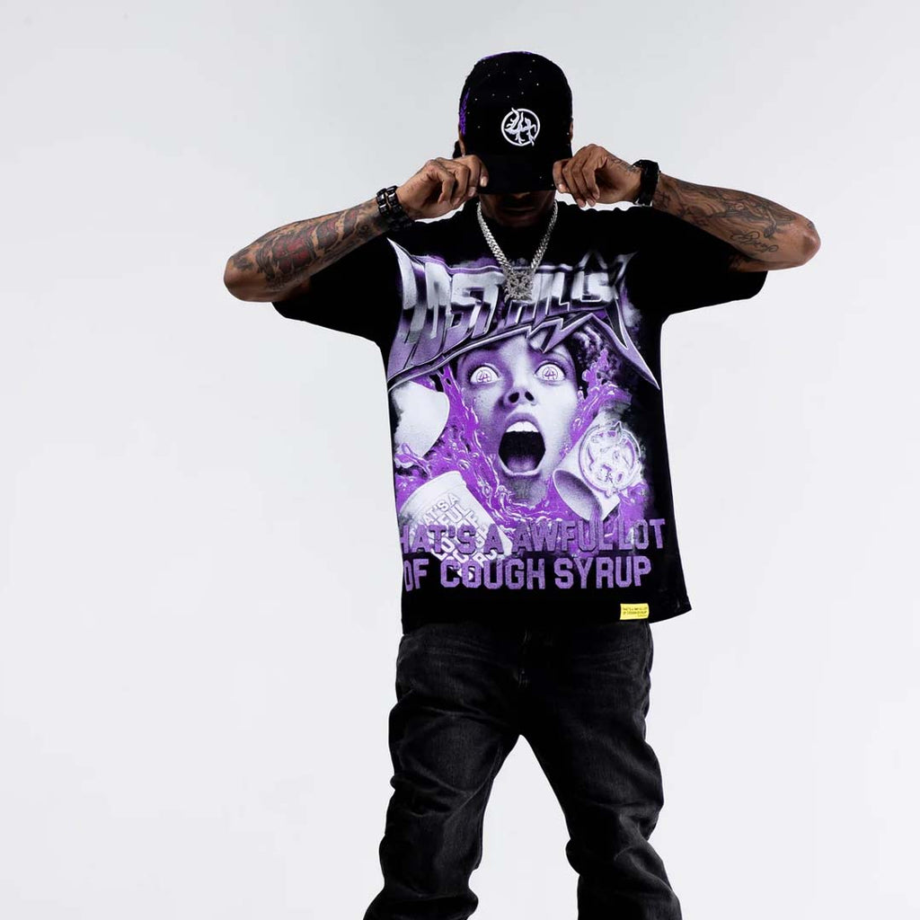 Lost Hills x Cough Syrup Scream Tee Black