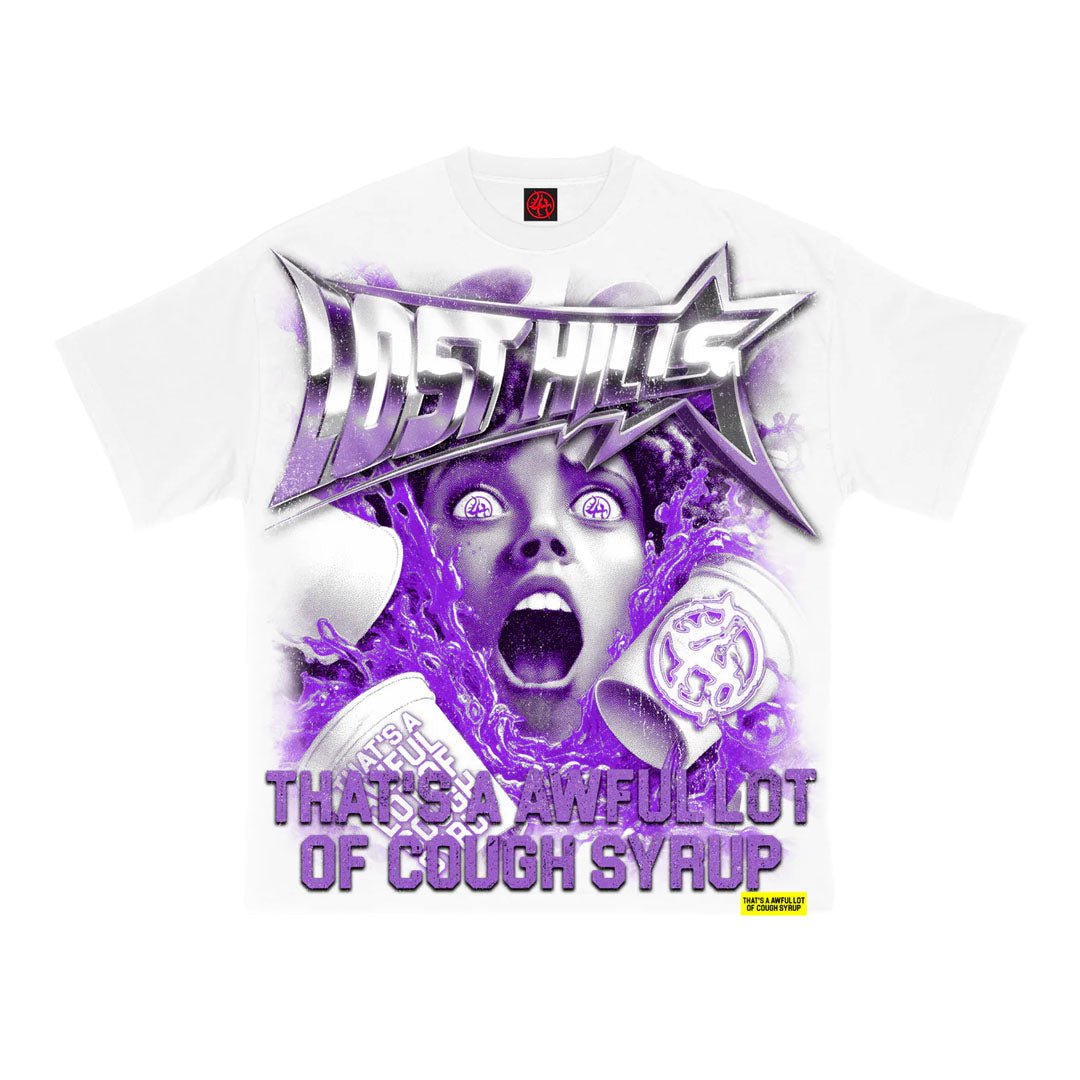Lost Hills x Cough Syrup Scream Tee White