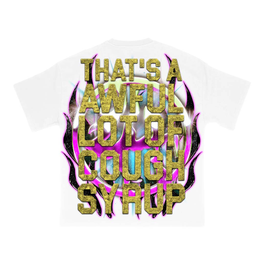 Lost Hills x Cough Syrup Skull Tee White