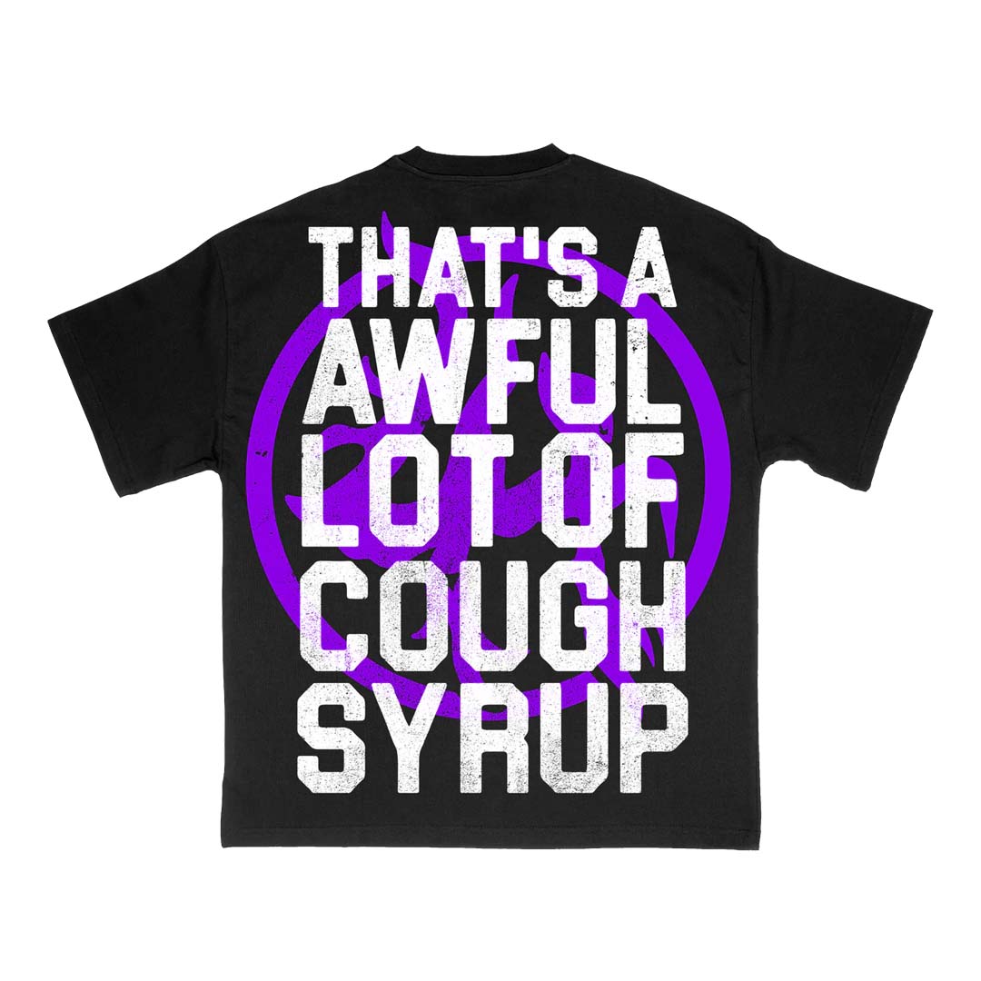 Lost Hills x Cough Syrup Spell Out Tee Black