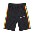 Palm Angels Rainbow Track Shorts Black