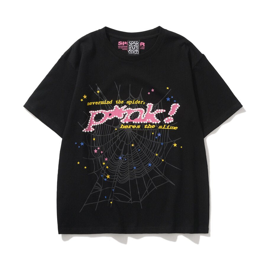 Sp5der Spider Web Foam Print High Street T-Shirt