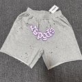 Sp5der Foam Print High Street Fleece Sweat Shorts