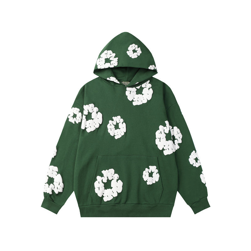 Denim Tears Cotton Flower Foam Print Hoodie