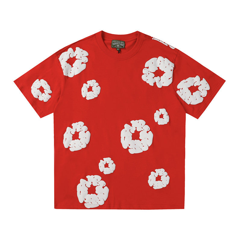 Denim Tears Cotton Flower Foam Print Cotton Tee