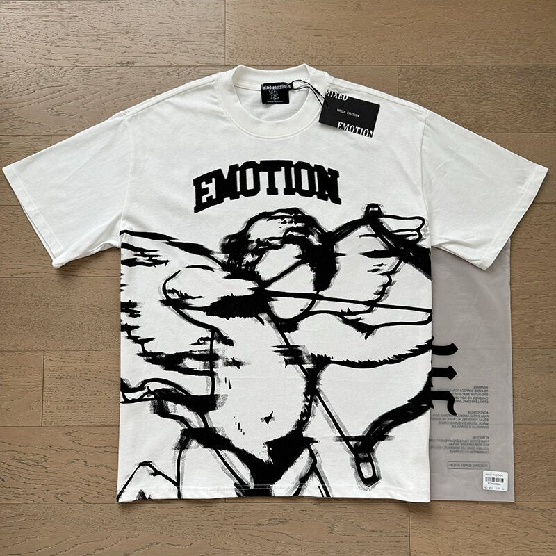 MIXED EMOTION Retro Rhinestone Monogram High Street Tee