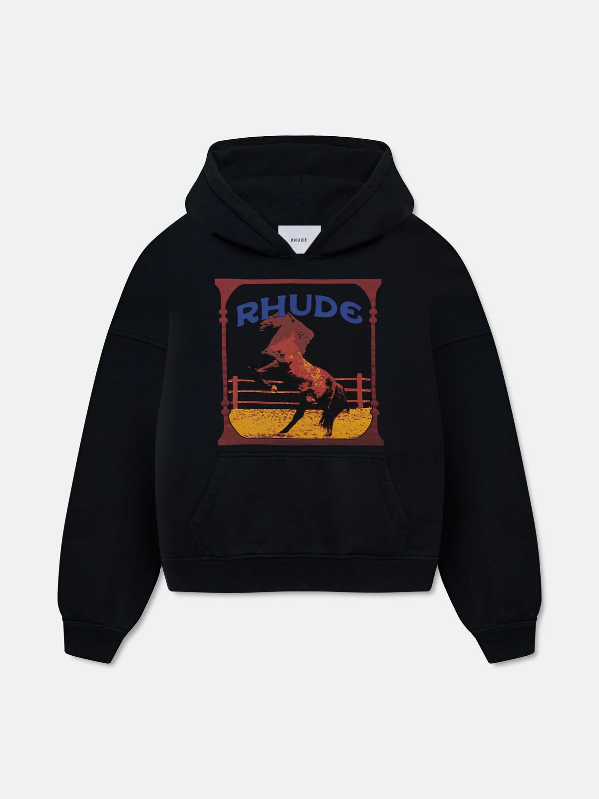 RHUDE American Vintage Letter Print Loose Hooded Sweatshirt