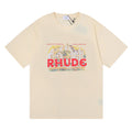 RHUDE American Vintage Graphic Printed Oversized Summer Tee