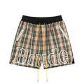 RHUDE Plaid Woven Loose Casual Summer Sports Shorts