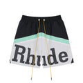RHUDE Color Block Letter Print Quick Dry Shorts