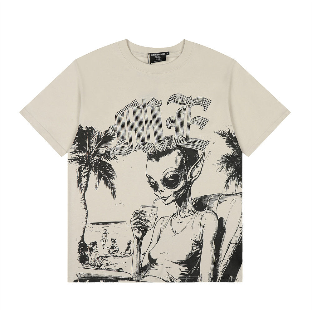 Mixed Emotion Angel Rhinestone Graphic Tee
