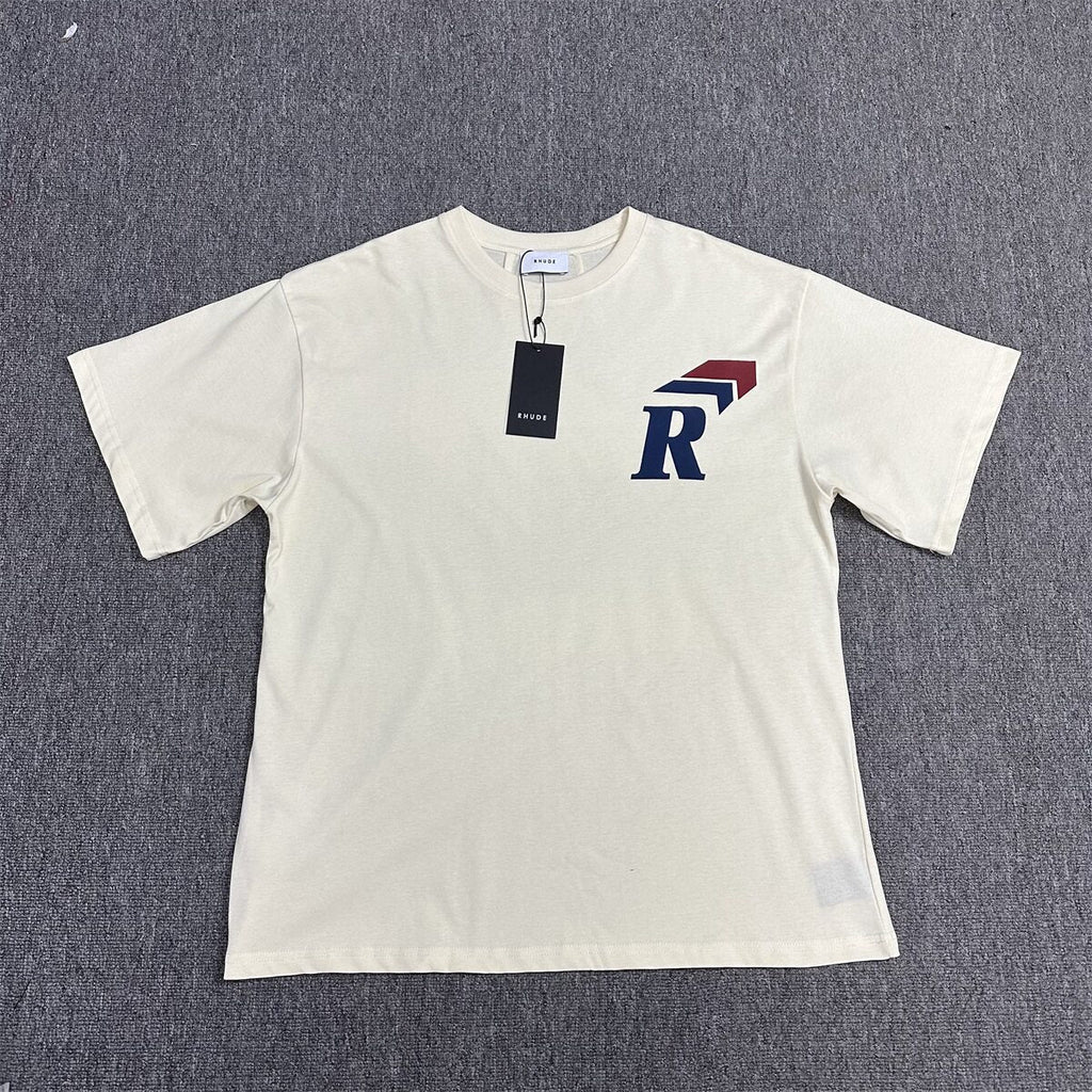 RHUDE American Retro Loose Fit Unisex Summer T-Shirt