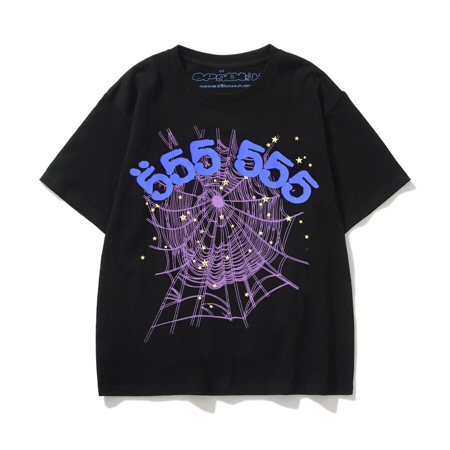Sp5der Spider Web Foam Print High Street T-Shirt