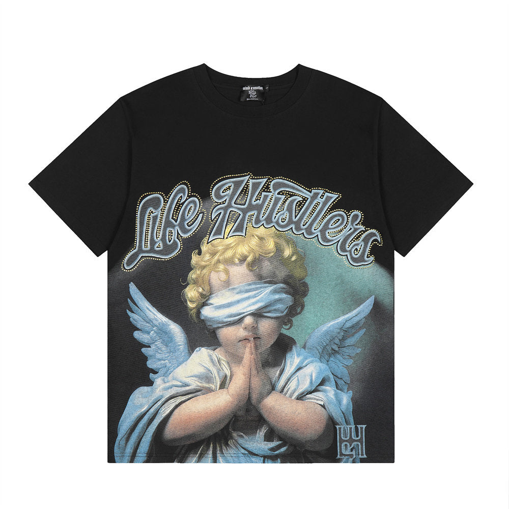 Mixed Emotion Angel Rhinestone Graphic Tee