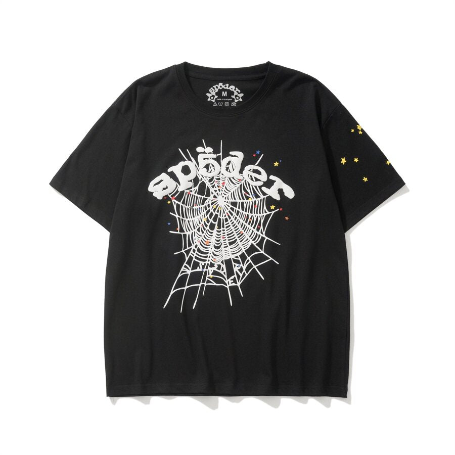 Sp5der Spider Web Foam Print High Street T-Shirt