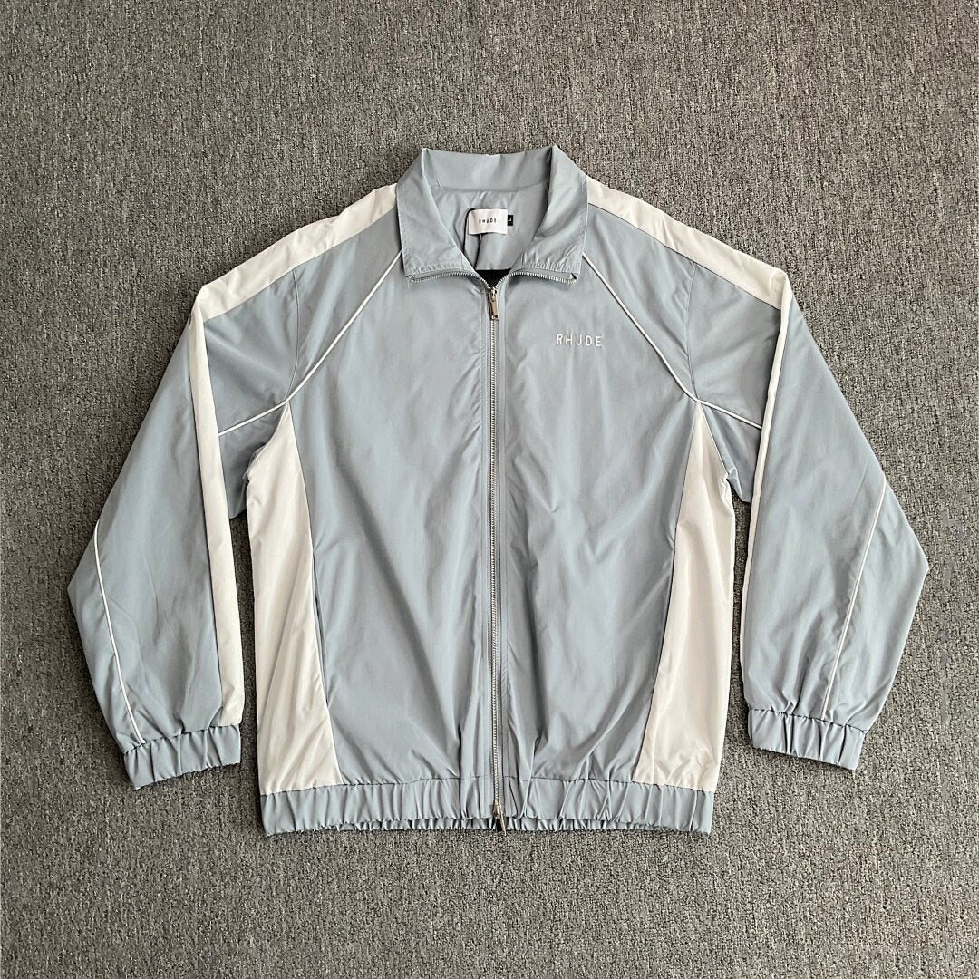 RHUDE Vintage Color Block Embroidered Windbreaker Jacket Outerwear