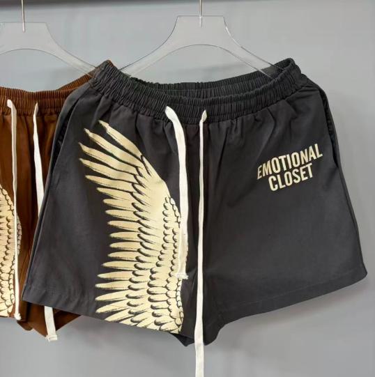 MIXED EMOTION Wing Graphic Casual Shorts