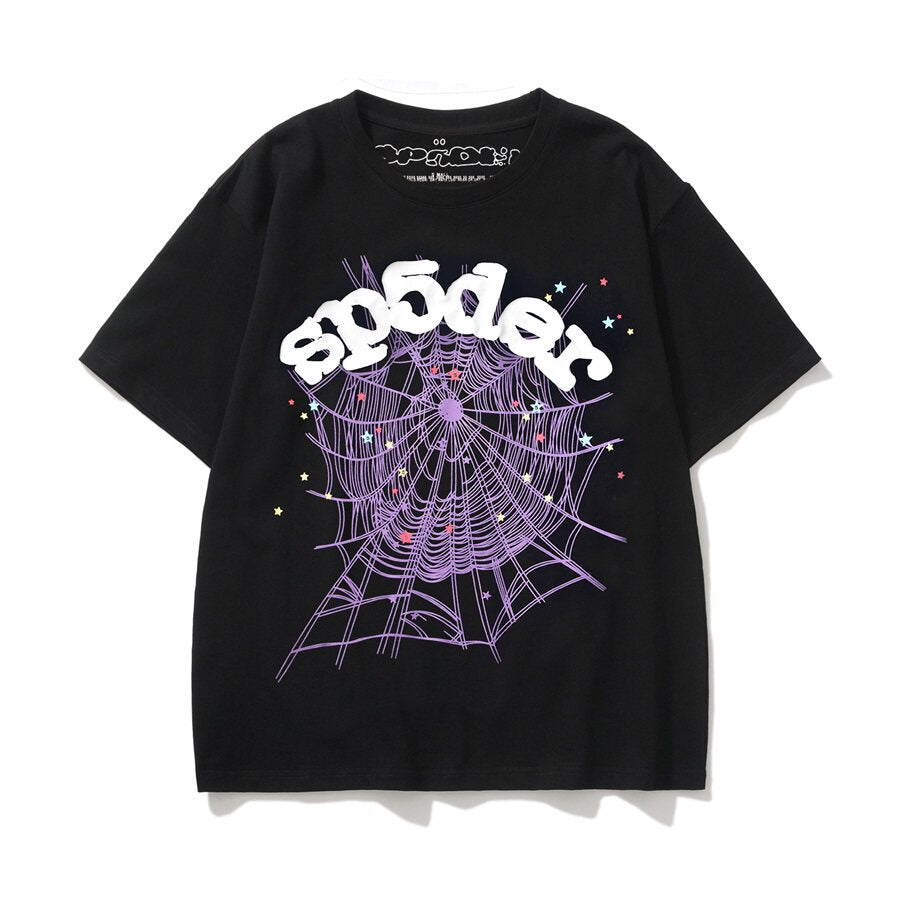 Sp5der Spider Web Foam Print High Street T-Shirt