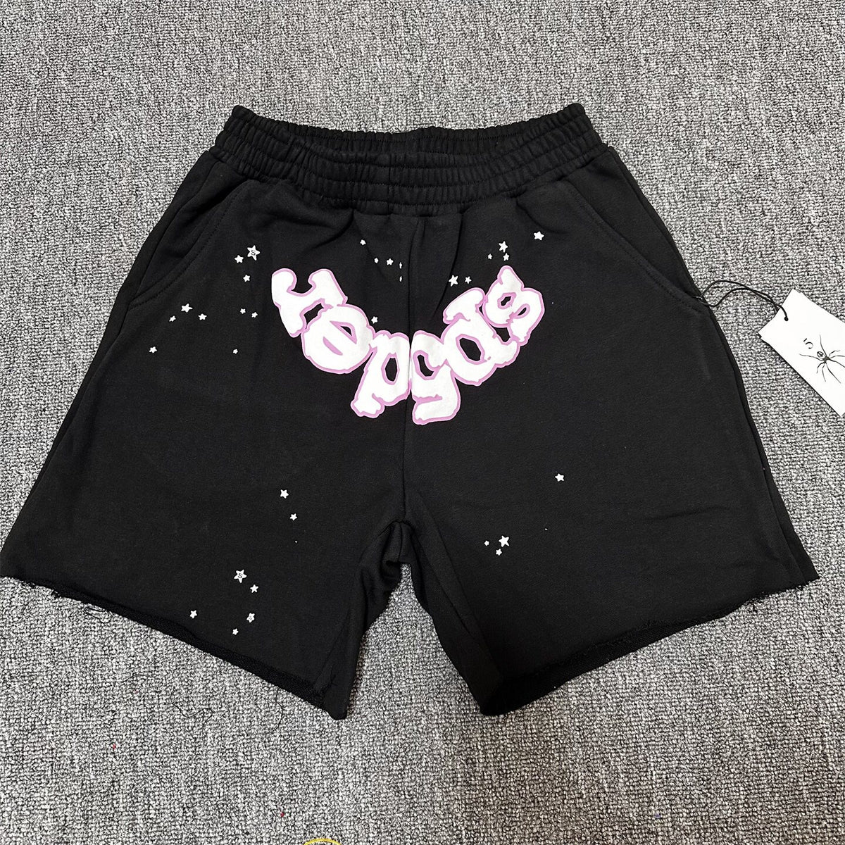 Sp5der Foam Print High Street Fleece Sweat Shorts