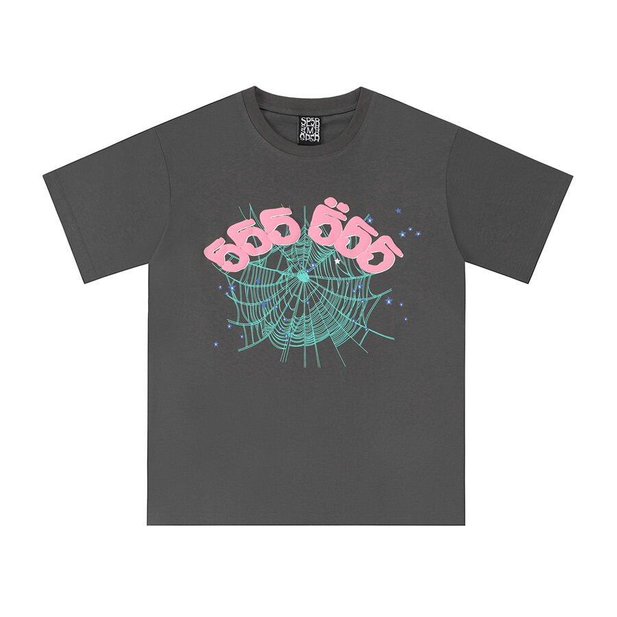 Sp5der Spider Web Foam Print High Street T-Shirt