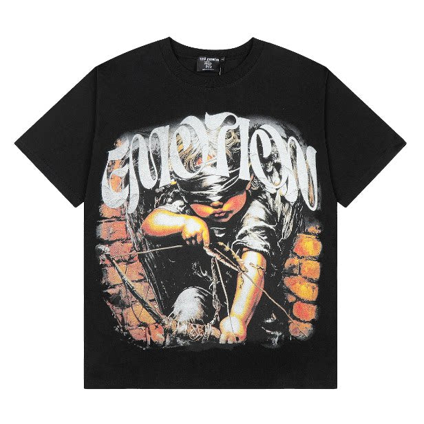 Mixed Emotion Angel Rhinestone Graphic Tee