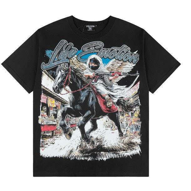 Mixed Emotion Angel Rhinestone Graphic Tee