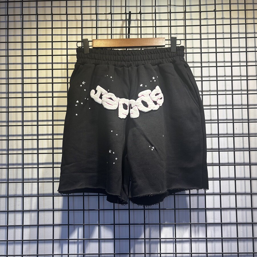 Sp5der 555 Spider Web Foam Print Sweat Shorts
