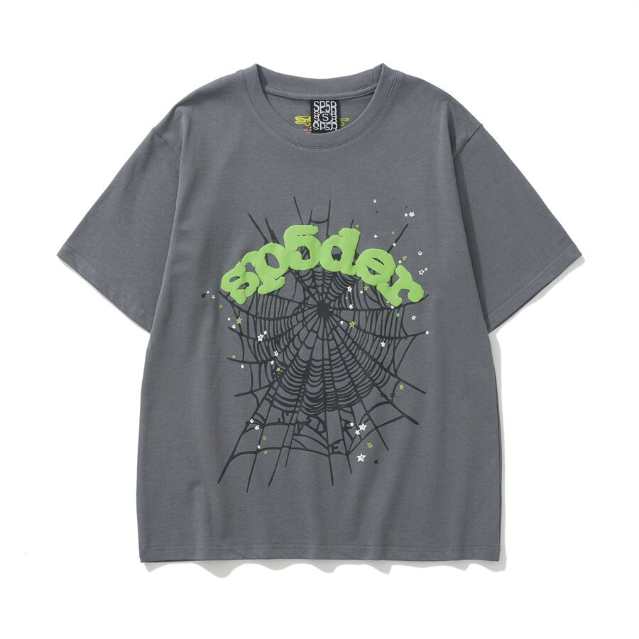 Sp5der Spider Web Foam Print High Street T-Shirt