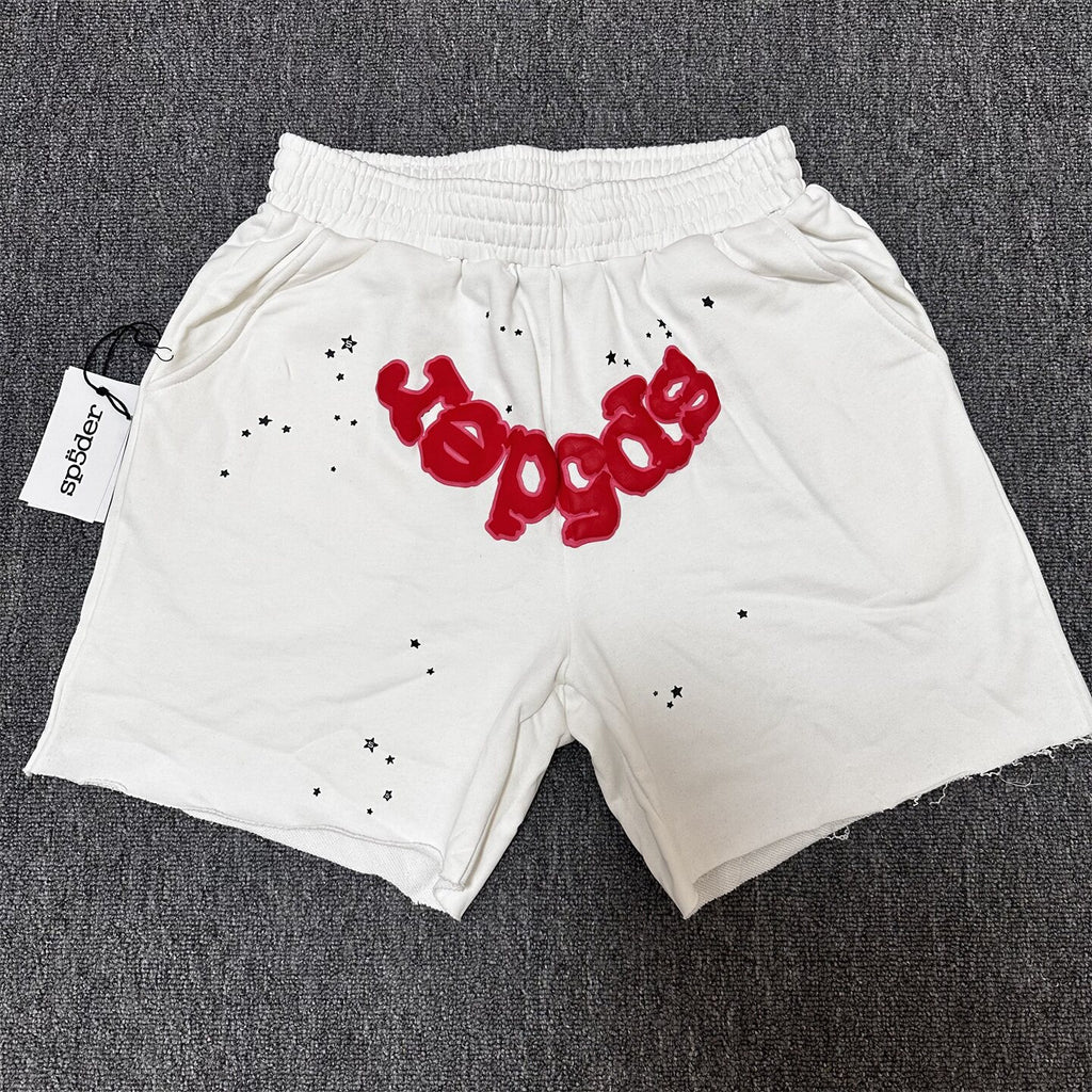 Sp5der Foam Print High Street Fleece Sweat Shorts