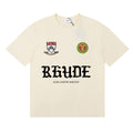 RHUDE American Retro Letter Print Loose Casual T-Shirt